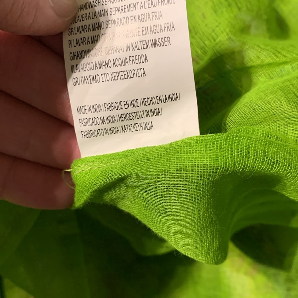 Keawa Lime Green Paisley Print Peasant Skirt Size S NWT - Picture 11 of 11